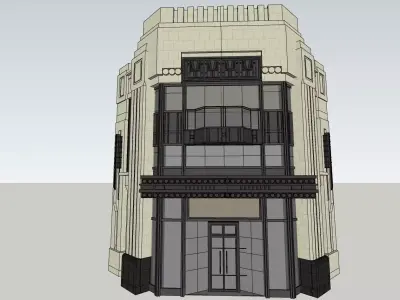 Shopping mall classical entrance shop 3D model