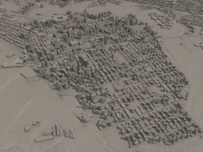 Cityscape Vancouver Canada 3D model