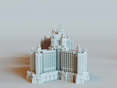 atlantis the palm hotel 3D print model