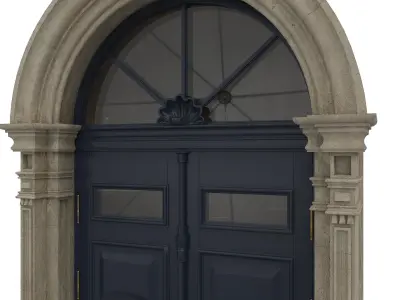 Entrance classic door 20 3D model