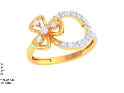  Women Ring MTL 3dm STL OBJ FBX Details 3D print model 62