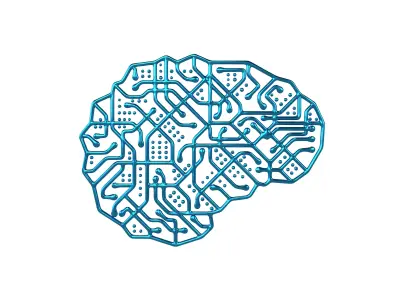 Electronic Circuit Brain v1 005 Low-poly 3D model