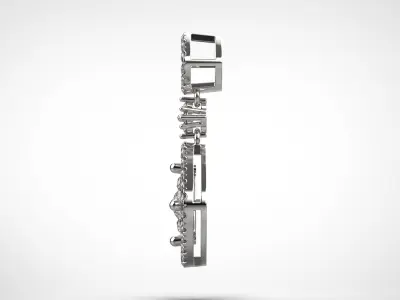 PE12 Classic Solitaire Pendant half ct CAD STL 18K  3g 3D print model