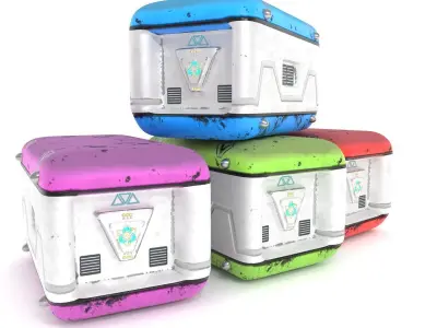 Sci-Fi Box Case Crate 3D model 3D model