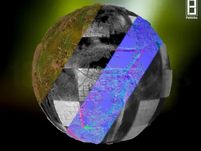 4k PBR Texture Of Damaged Floor with Water Moss Texture