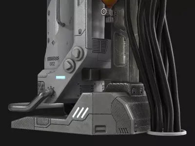 Sci Fi Container Capsule Low-poly 3D model