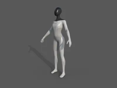 Tesla bot - female version concept Low-poly 3D model