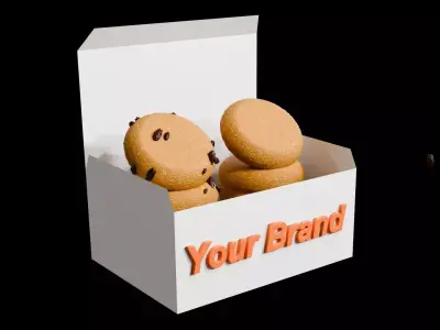 Snap food biscuit and raisin biscuit 3D model