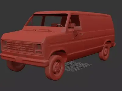F E series Mk3 Econoline CargoVan 1986 3D print model