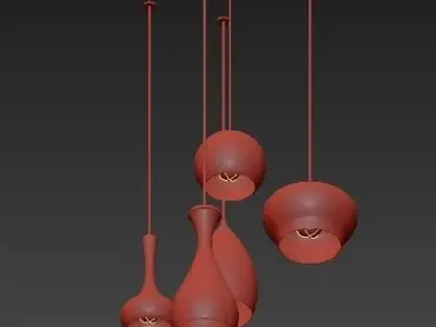 Hanglamp Drops  Wonen  Lighting 3D model