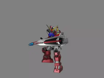 Attacker Gundam 4 3D model