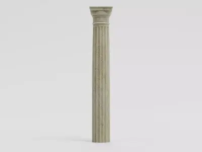 Doric Column V2 - Old Sturdy Classical Pillar 3D model