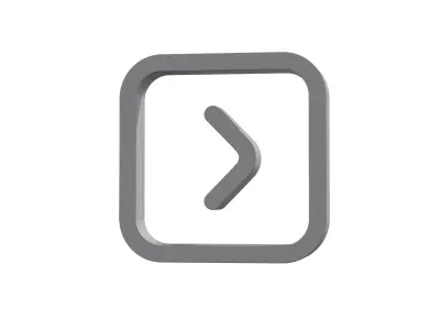 3d angle square left Low-poly 3D model