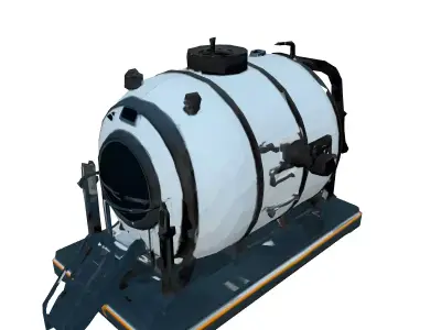 SciFi Mobile Habitation Module Low-poly 3D model