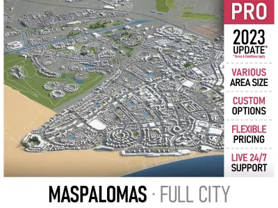 Maspalomas  Low-poly 3D model