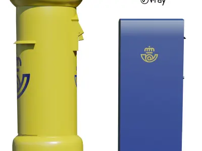 Correos parcel machine 3D model