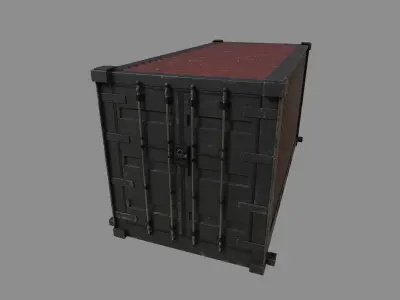 Scifi Shipping Container Low-poly 3D model