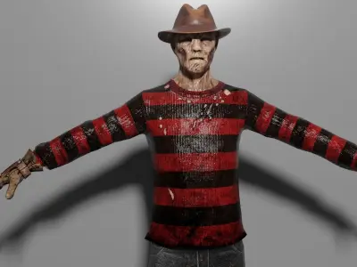 Freddy Krueger Low-poly 3D model