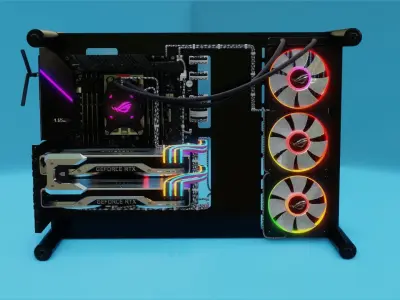 Raijintek Pean Mit Rog Zenith Extreme Alpha X RTX 2080TI SLI 3D model