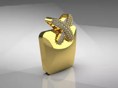 diamond X pendandt jp0230 3D print model
