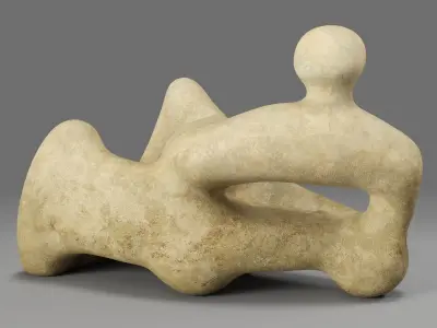 Henry Moore Recumbent Figure Low-poly 3D model