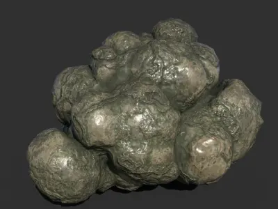 Low poly Scifi Cave Rock 190114 Low-poly 3D model