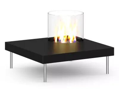 Table Gas Fireplace 1 3D model