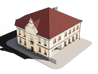 Eastern European Building 007 Low-poly 3D model