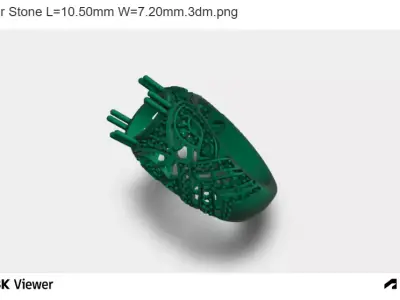 Architectural Gem Ring 3D print model