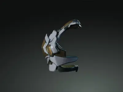 Cyborg Warzone - Eva02- Body Armor Low-poly 3D model