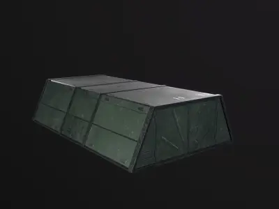 Military Storage Unit-Warehouse PBR Low-poly 3D model