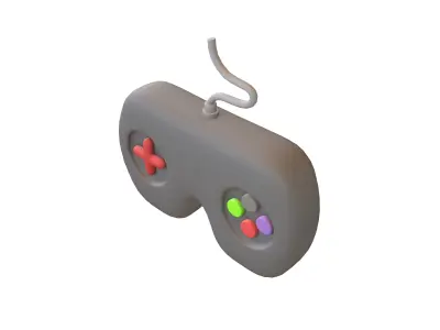 Game Controller Icon V1 002 Low-poly 3D model