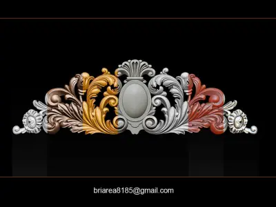 Baroque ornaments model 3D print model