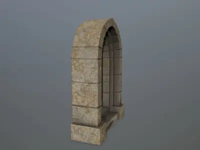 Medieval  Door Low-poly 3D model