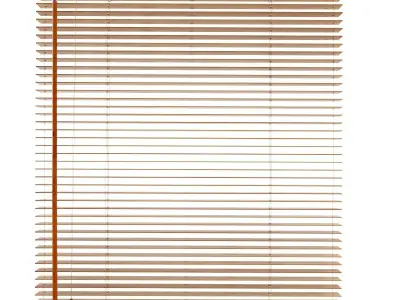 Window Wooden Curtain Low-poly 3D model
