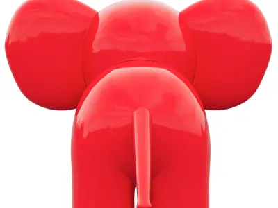 Inflatable Elephant Toy Low-poly 3D model