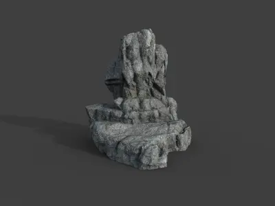 Cliff Rock 2-6 Low-poly 3D model