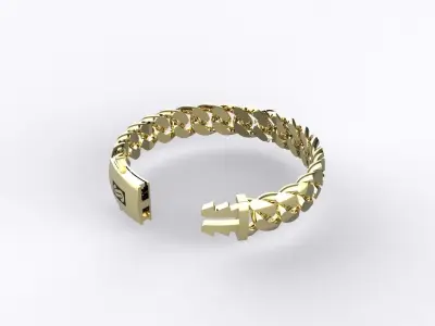 Monaco Hollow Cuban Link Bracelet 11mm 3D print model