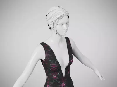 Dress 34 Light Burst Static Low-poly 3D model