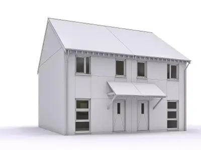 Townhouse 03 Low-poly 3D model purchase