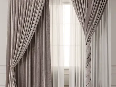 Curtain modern 13 3D model