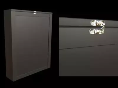 Mirror Cabinet Low-poly 3D model