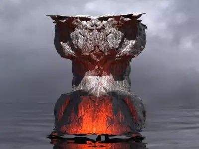 Hourglass Rune Shard Stone  3D model