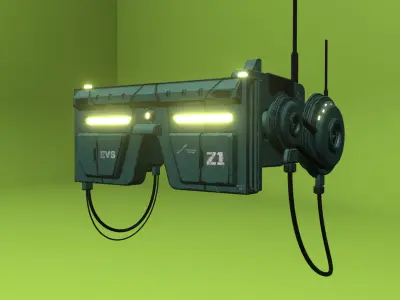 Cyberpunk Headset 3D model