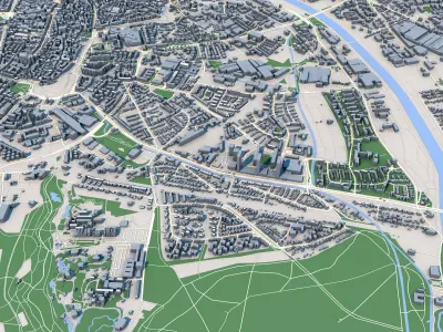 Augsburg City Germany 3D model