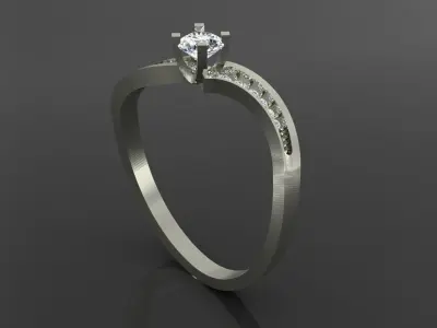 Refined Women Band Featuring Twisted Lines and Delicate Details 3D print model