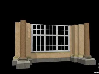 Star Wars Queen Amidala Palace Window Diorama for action figures 3D print model