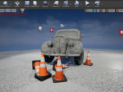 Traffic cone  Low-poly 3D model buy