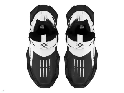 Cyberpunk fashion sneaker 6 Urban Techwear scifi future shoes Low-poly 3D model