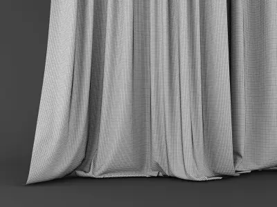 Blue Curtains Free 3D model